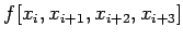 $f[x_i,x_{i+1},x_{i+2},x_{i+3}]$