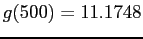 $ g(500) = 11.1748$