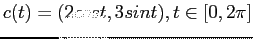 $ c(t) = (2 cos t, 3 sin t), t \in [0, 2\pi]$