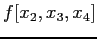 $ f[x_2,x_3,x_4]$