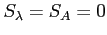 $S_\lambda=S_A=0$