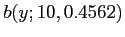 $ b(y;10,0.4562)$