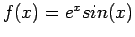 $ f(x)=e^x sin(x)$