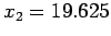$ x_2 = 19.625$