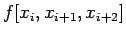 $ f[x_i,x_{i+1},x_{i+2}]$