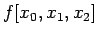 $ f[x_0,x_1,x_2]$