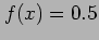 $f(x) = 0.5$