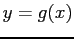 $ y = g(x)$