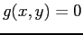 $ g(x, y)= 0$