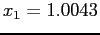 $ x_1 = 1.0043$