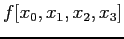 $ f[x_0,x_1,x_2,x_3]$