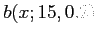 $ b(x; 15, 0.2)$