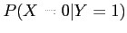 $ P(X = 0\vert Y = 1)$